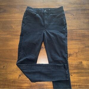 Express High Rise Ankle Legging Jeans Dark Black Denim Size 4 R Skinny Ankle